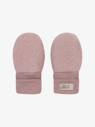 Mittens Wool Fleece Woodrose – dziecięce rękawiczki z wełny merino