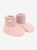HUTTEliHUT Footies Wool Fleece Woodrose - dwuwarstwowe buciki niemowlęce z wełny merino, para różowych niechodków