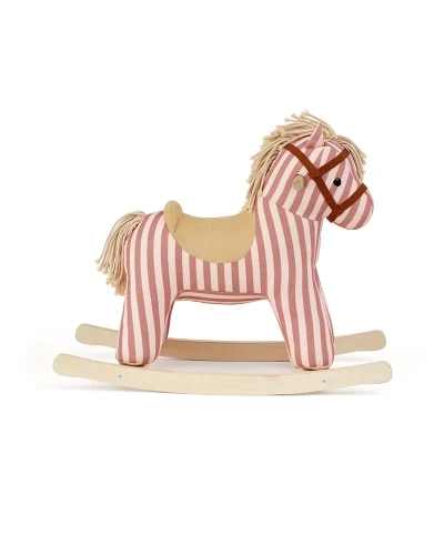 Różowy konik na biegunach Mila Kids Concept w paski