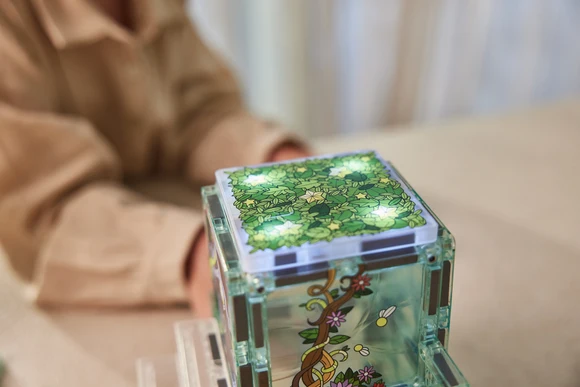Świecąca płytka Cleverclixx Magic Forest Pack Pastel – klocki magnetyczne ze światłem