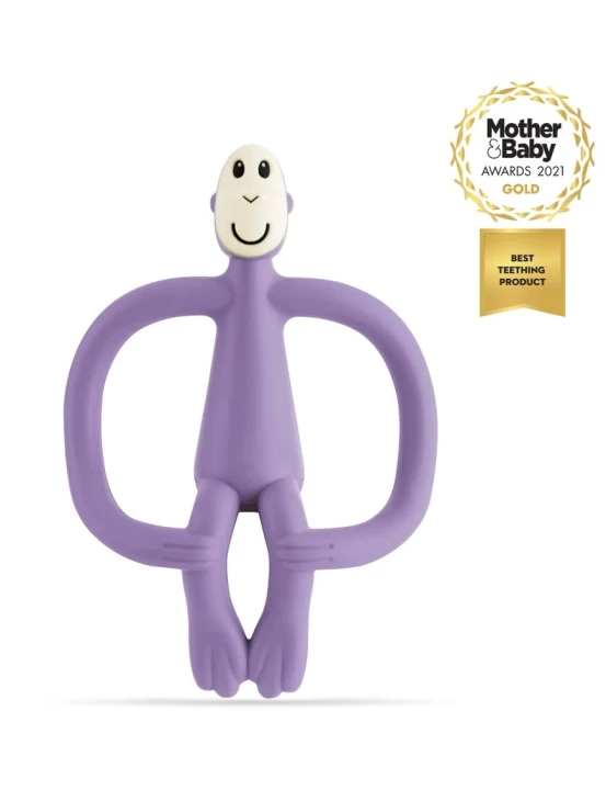 Matchstick Monkey Original Teether Purple fioletowy gryzak Małpka dla niemowląt od 3 miesięcy