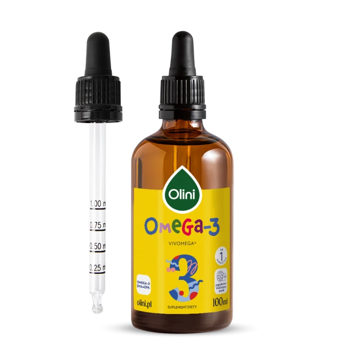 Olini Omega-3 dla dzieci 100 ml z pipetką – suplement DHA i EPA