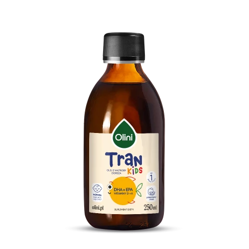 Tran pomarańczowy Olini 250 ml – DHA, EPA oraz witaminy A i D