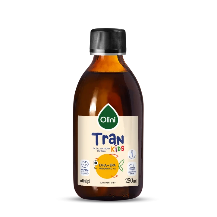 Tran pomarańczowy Olini 250 ml – DHA, EPA oraz witaminy A i D