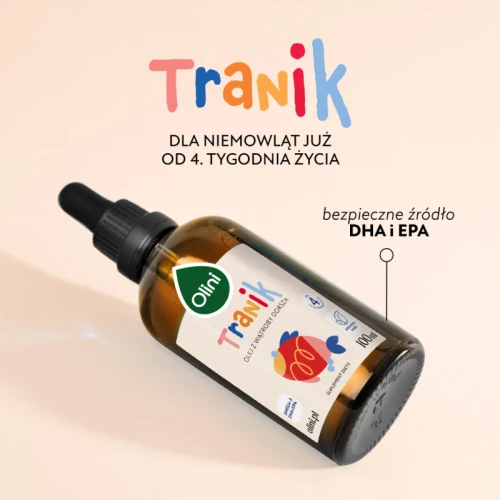 Olini Tranik dla niemowląt 100 ml – olej z wątroby dorsza
