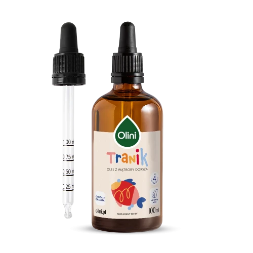 Olini Tranik dla niemowląt 100 ml – tran z pipetką