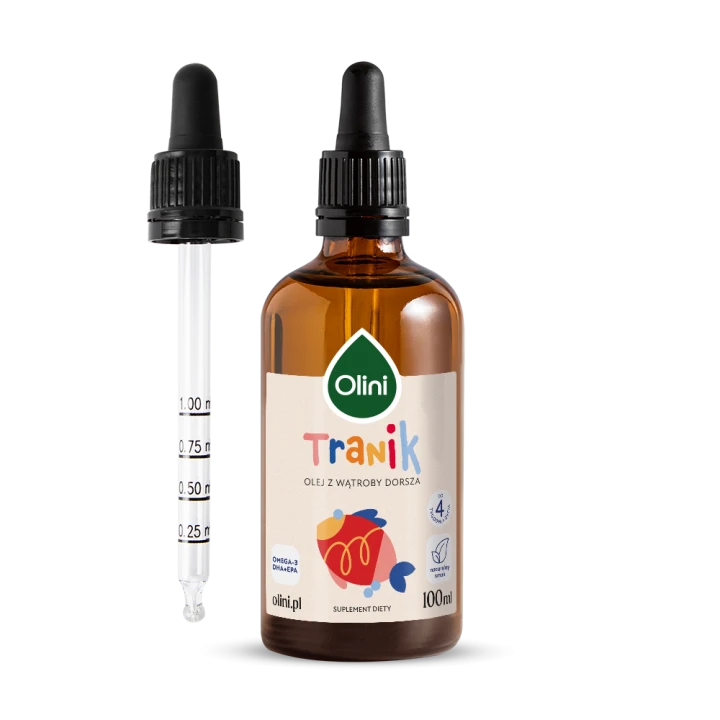 Olini Tranik dla niemowląt 100 ml – tran z pipetką