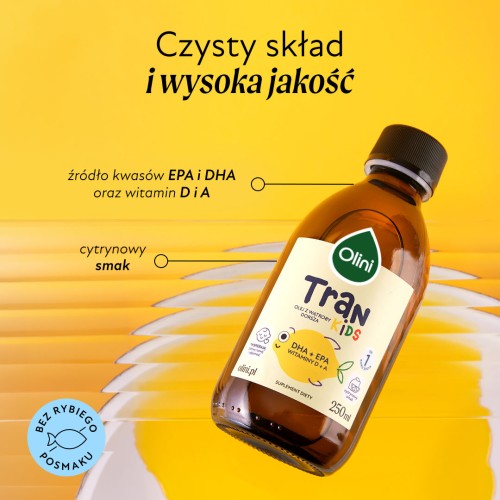 Olini Tran cytrynowy 250 ml dla dzieci i dorosłych