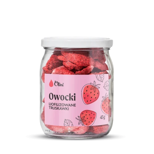 Olini Truskawki liofilizowane 45 g – chrupiące plastry owoców