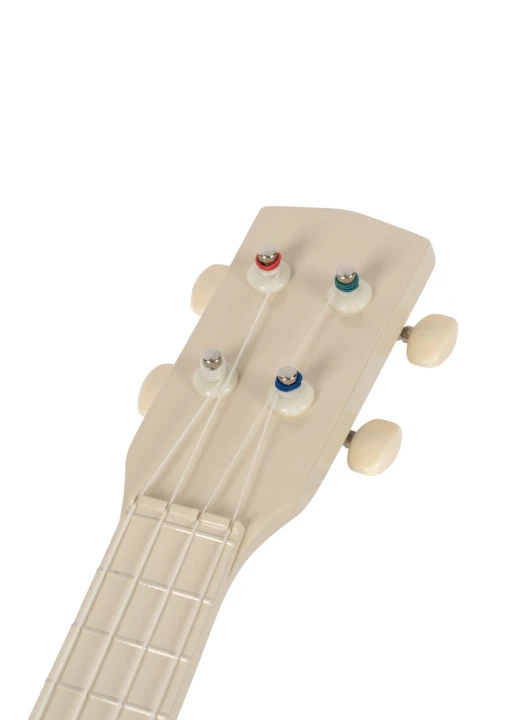 Drewniane ukulele Glossy Lemon Konges Sløjd – główka i klucze stroikowe