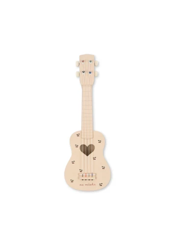 Drewniane ukulele dla dzieci Glossy Cherry Konges Sløjd – widok z przodu