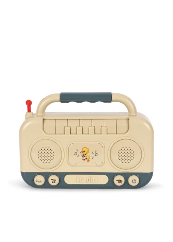 Konges Sløjd Baby Boombox interaktywne radio-zabawka dla dzieci – widok z przodu