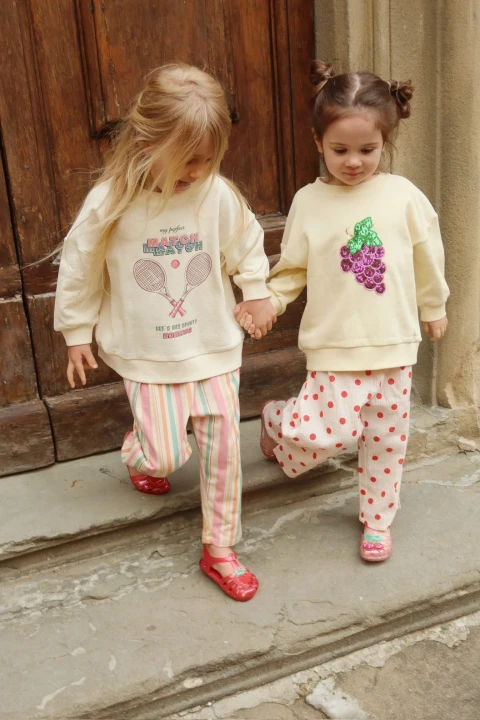 Lou Sequin Sea Mist – bluza dziecięca z cekinami w stylizacji