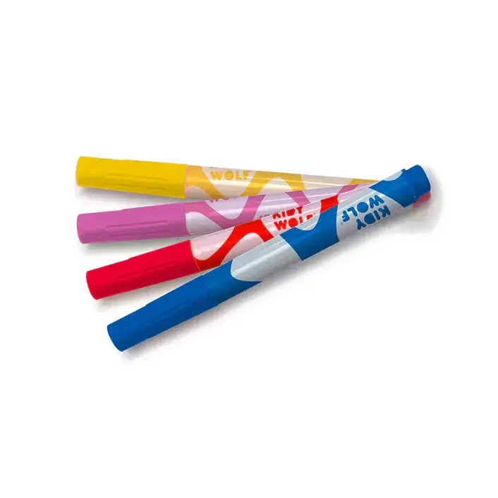 Markery-fluorescencyjne-KIDYMARKERS---zolty,-rozowy,-czerwony,-niebieski--Kidywolf