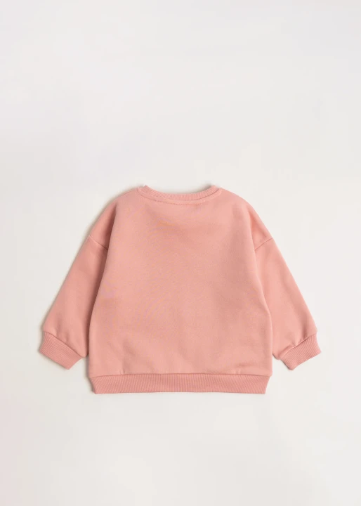 Konges Sløjd Lou Terry Mellow Rose Cherry – tył różowej bluzy dziecięcej