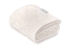 Ciepły kocyk merino Wave cream