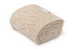 Ciepły kocyk merino Wave warm beige