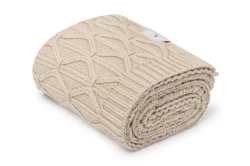 Ciepły kocyk merino Wave warm beige