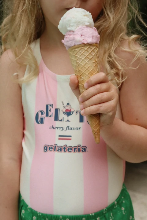 Pomia Candy Rose Stripe strój kąpielowy z nadrukiem Gelato
