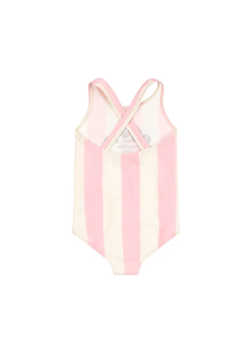 Konges Sløjd Pomia Candy Rose Stripe tył stroju kąpielowego