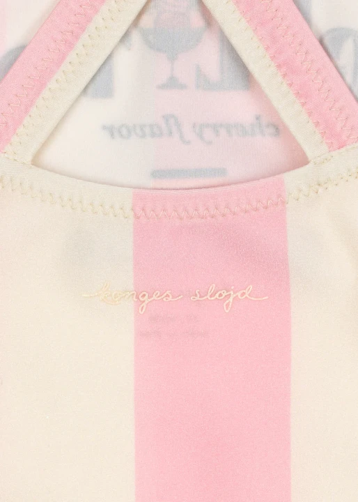 Pomia Candy Rose Stripe detal ramiączek i wykończenia stroju