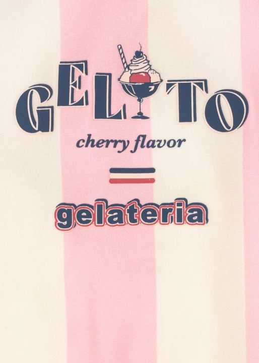 Pomia Candy Rose Stripe nadruk Gelato Cherry Flavor