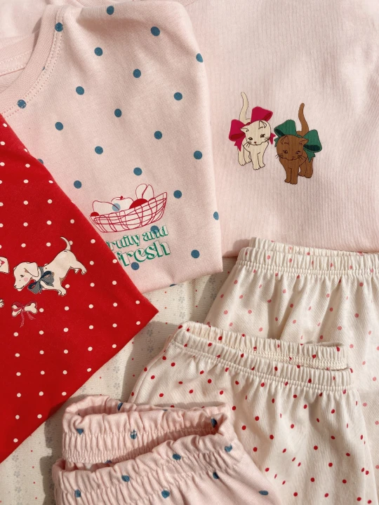 Famo Box Fit Pirouette Dot Creole Pink zestawienie wzorów i kolorów