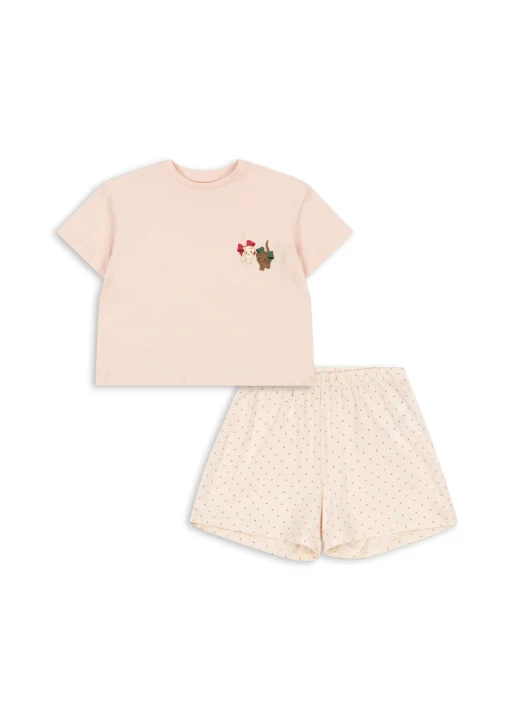 Konges Sløjd Famo Box Fit Pirouette Dot Creole Pink komplet dziecięcy