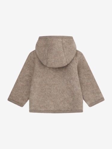 HUTTEliHUT Jacket Wool Fleece Savannah Melange – kurtka z kapturem, widok z tyłu
