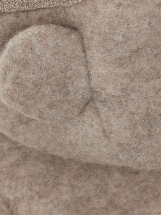 HUTTEliHUT Jacket Ears Wool Fleece Savannah Melange – detal ucha na kapturze