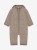 HUTTEliHUT Pram Suit Ears Wool Fleece Savannah Melange – kombinezon z uszami, widok z przodu
