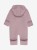 HUTTEliHUT Pram Suit Ears Wool Fleece Woodrose – kombinezon niemowlęcy z uszami, widok z tyłu