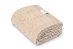 Kocyk merino Floral warm beige
