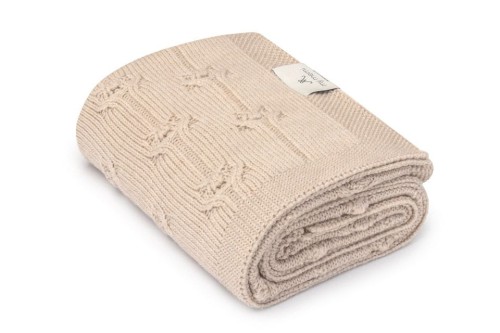 kocyk-merino-floral-warm-beige-przod