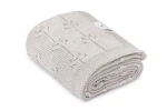 Kocyk merino Floral light grey