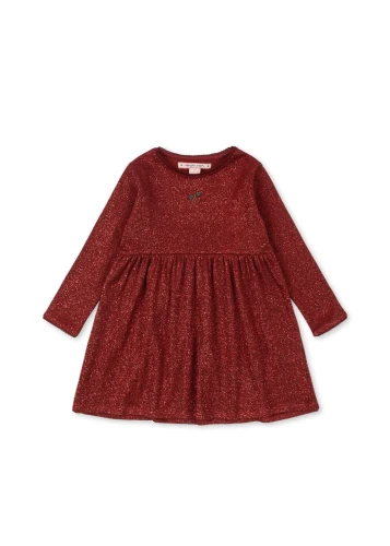 Konges Sløjd Roli Dress Red Dahlia sukienka dziecięca widok z przodu