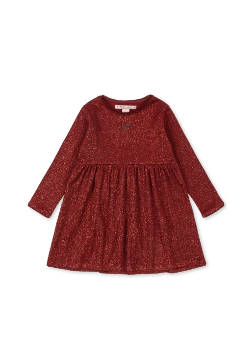 Konges Sløjd Roli Dress Red Dahlia sukienka dziecięca widok z przodu