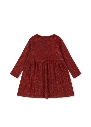 Konges Sløjd Roli Dress Red Dahlia sukienka dziecięca widok z tyłu