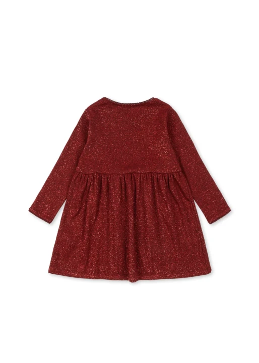 Konges Sløjd Roli Dress Red Dahlia sukienka dziecięca widok z tyłu