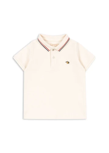 Konges Sløjd Florian Polo Antique White – biała koszulka polo dziecięca