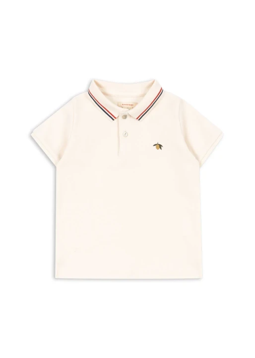 Konges Sløjd Florian Polo Antique White – biała koszulka polo dziecięca