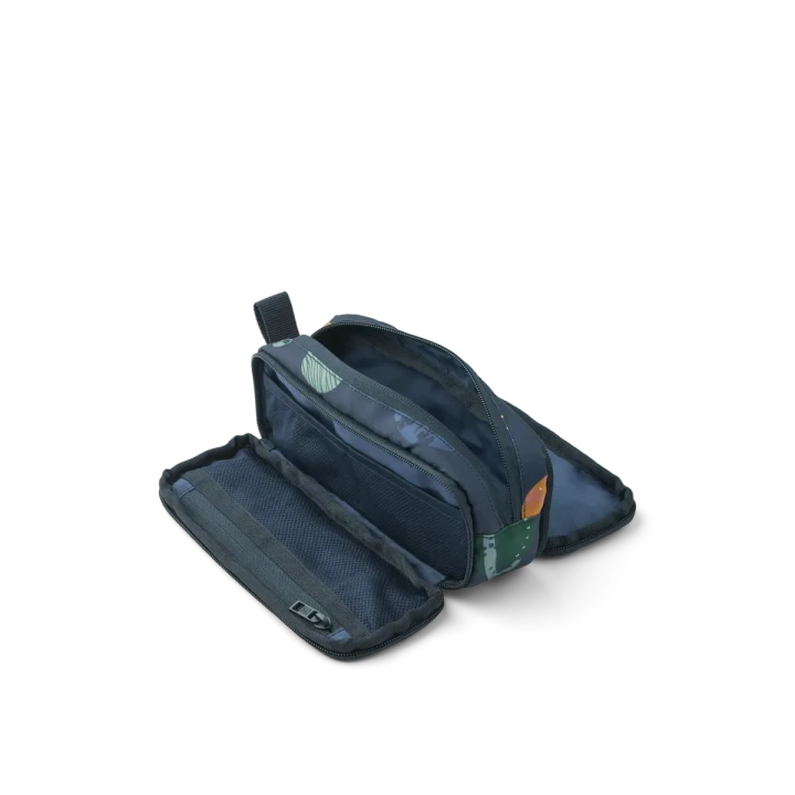Liewood Cindy Universe Classic Navy otwarty piórnik z trzema komorami