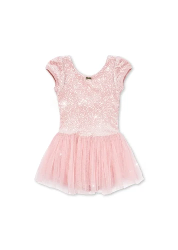 Konges Sløjd Ballerina Dress Ash Rose różowa sukienka tiulowa z cekinami