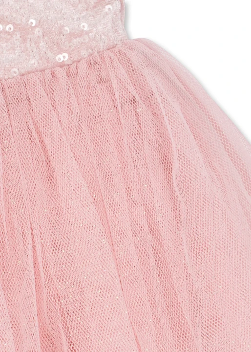 Konges Sløjd Ballerina Dress Ash Rose detal różowej tiulowej spódnicy