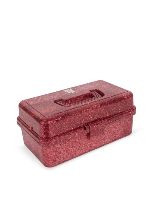 Konges Sløjd Creative Art Caddy Glitter Rose organizer ze złożonym uchwytem