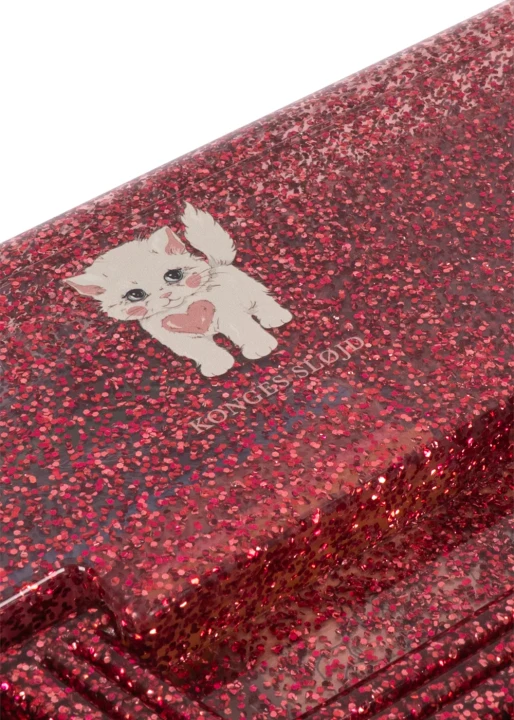 Konges Sløjd Creative Art Caddy Glitter Rose brokatowa pokrywa z kotkiem