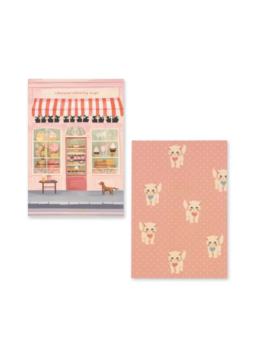 Konges Sløjd Creative Art Caddy Glitter Rose kolorowanka A5 i notes