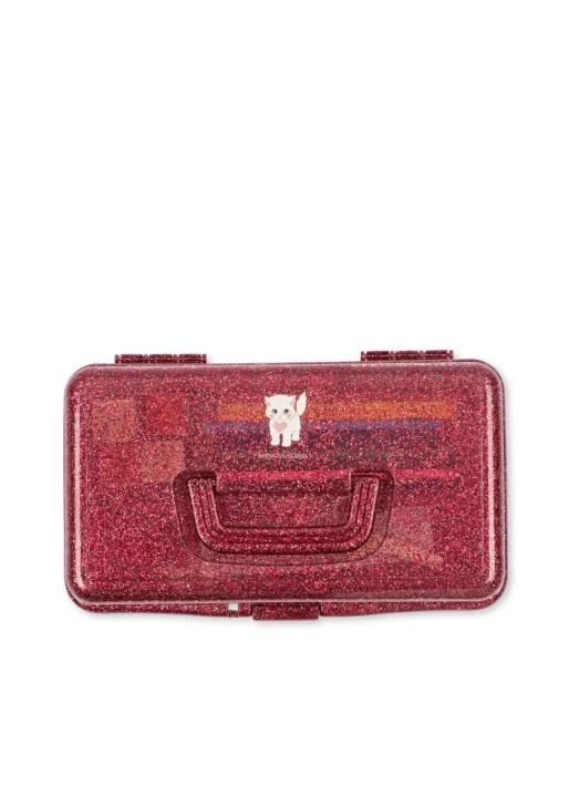 Konges Sløjd Creative Art Caddy Glitter Rose organizer widziany z góry