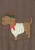 Konges Sløjd Juno Walnut – detal aplikacji pieska na plecach kurtki