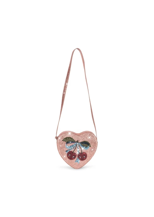 Konges Sløjd Tut Shoulder Bag Mellow Rose – różowa torebka dziecięca w kształcie serca